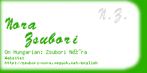 nora zsubori business card